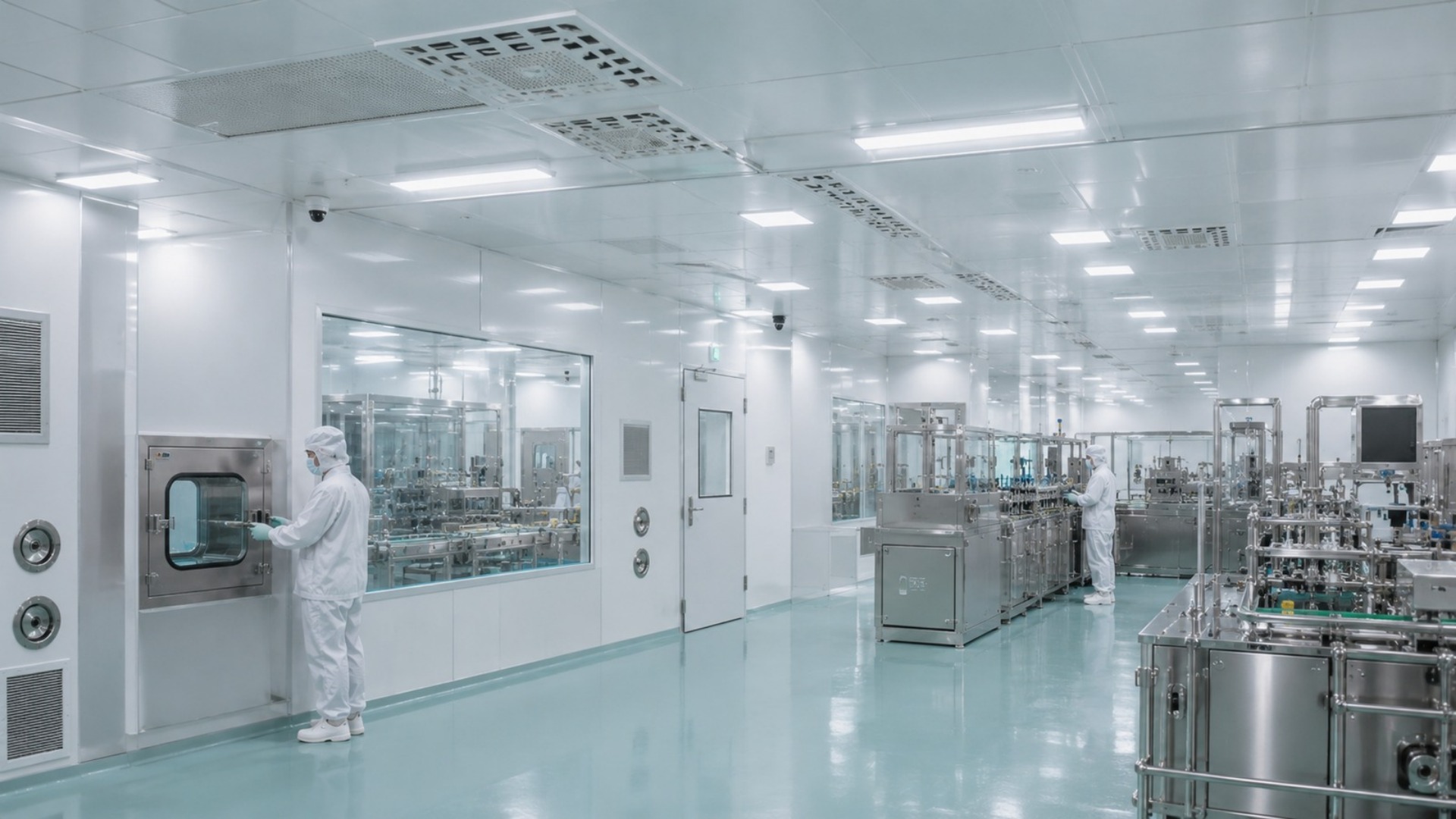 Tích hợp trần lọc, bao che, HVAC và giao diện kỹ thuật phòng sạch